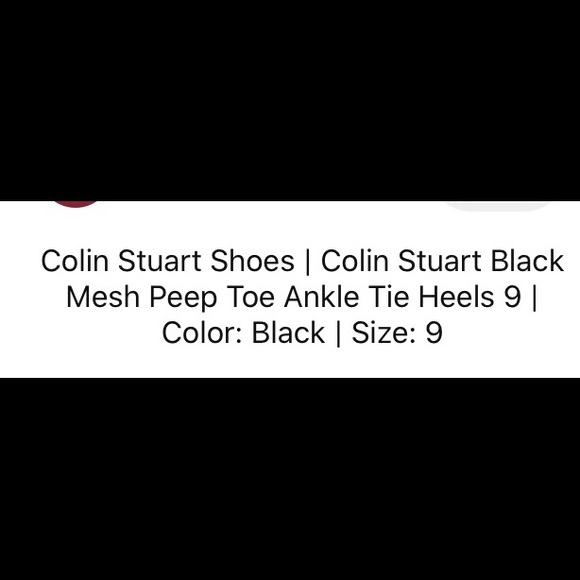 Colin Stuart black mesh toe heels with laces - Picture 8 of 8